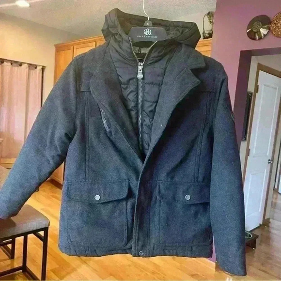 Trendy HAWK & Co Casual/Holiday/ Winter Coat/Jacket with hoodie! So cute! - Picture 9 of 16